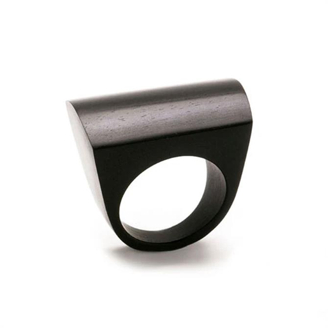 Branch Curved Wood Rectangular Ring